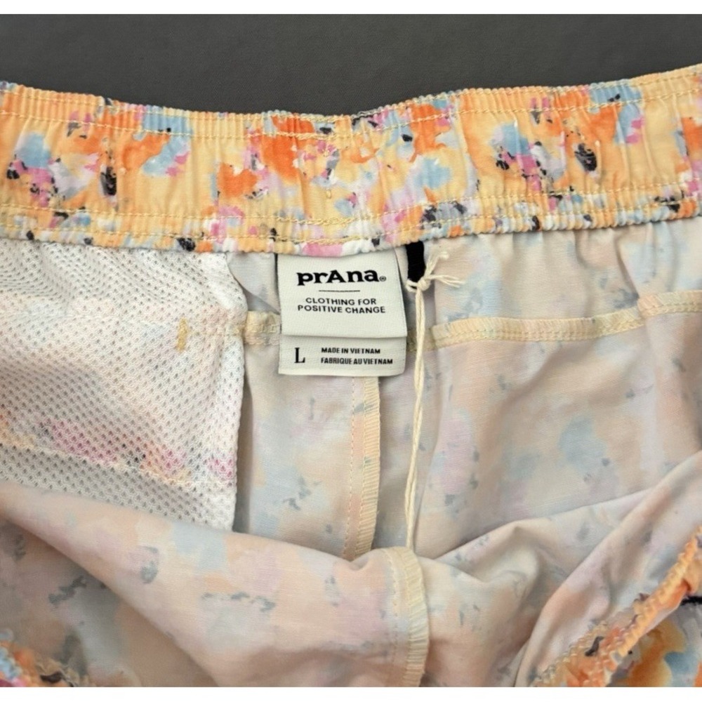 Prana Mariya Shorts Women's Size Large Orange Athletic Elastic Waist New! - Picture 2 of 8